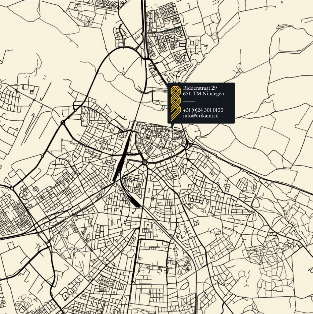 Orikami location on the map of Nijmegen